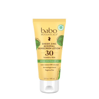 Sheer Zinc Mineral Sunscreen Unscented 3 Ounces