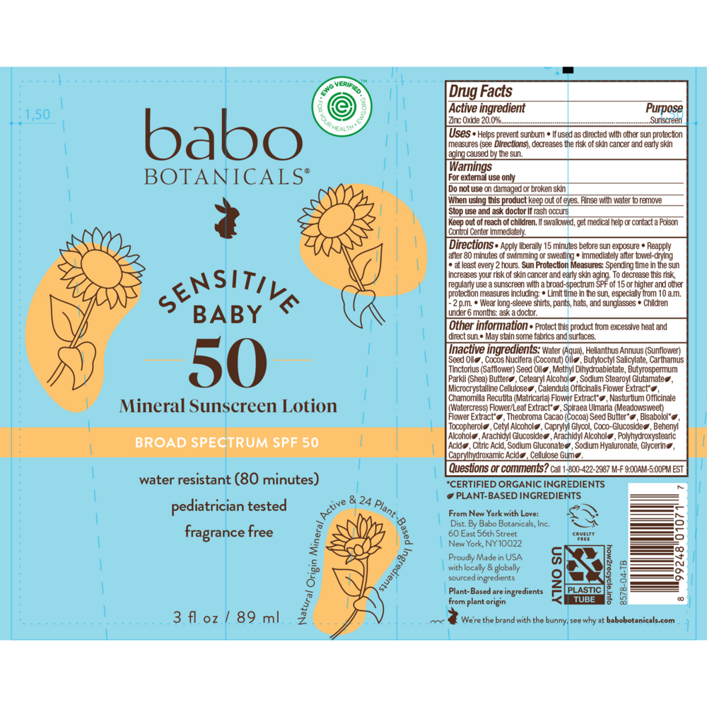 Product image for SPF 50 Baby Skin Mineral Sunscreen Lotio.