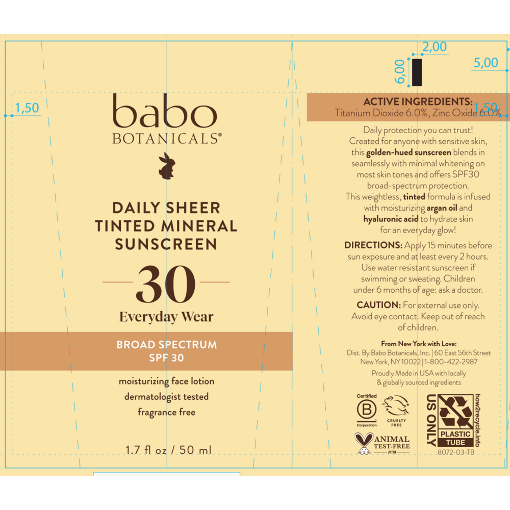 Product image for Daily Sheer Tinted Mineral Sunscreen Lotion SPF30 - Natural Glow.