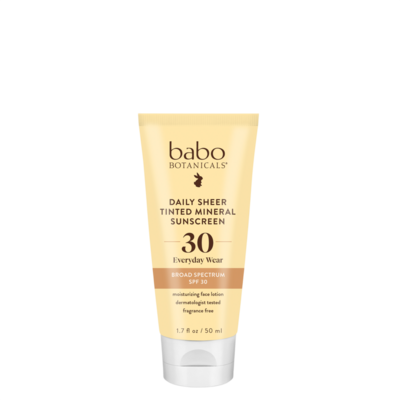 Daily Sheer Tinted Mineral Sunscreen Lotion SPF30 - Natural Glow 1.7 Ounces