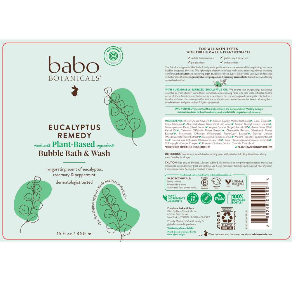 Product image for Eucalyptus Remedy Shampoo, Bubble Bath &amp;.