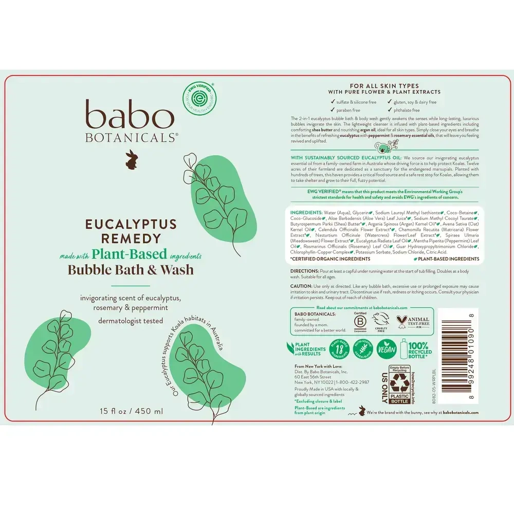 Product image for Eucalyptus Remedy Shampoo, Bubble Bath &amp;.