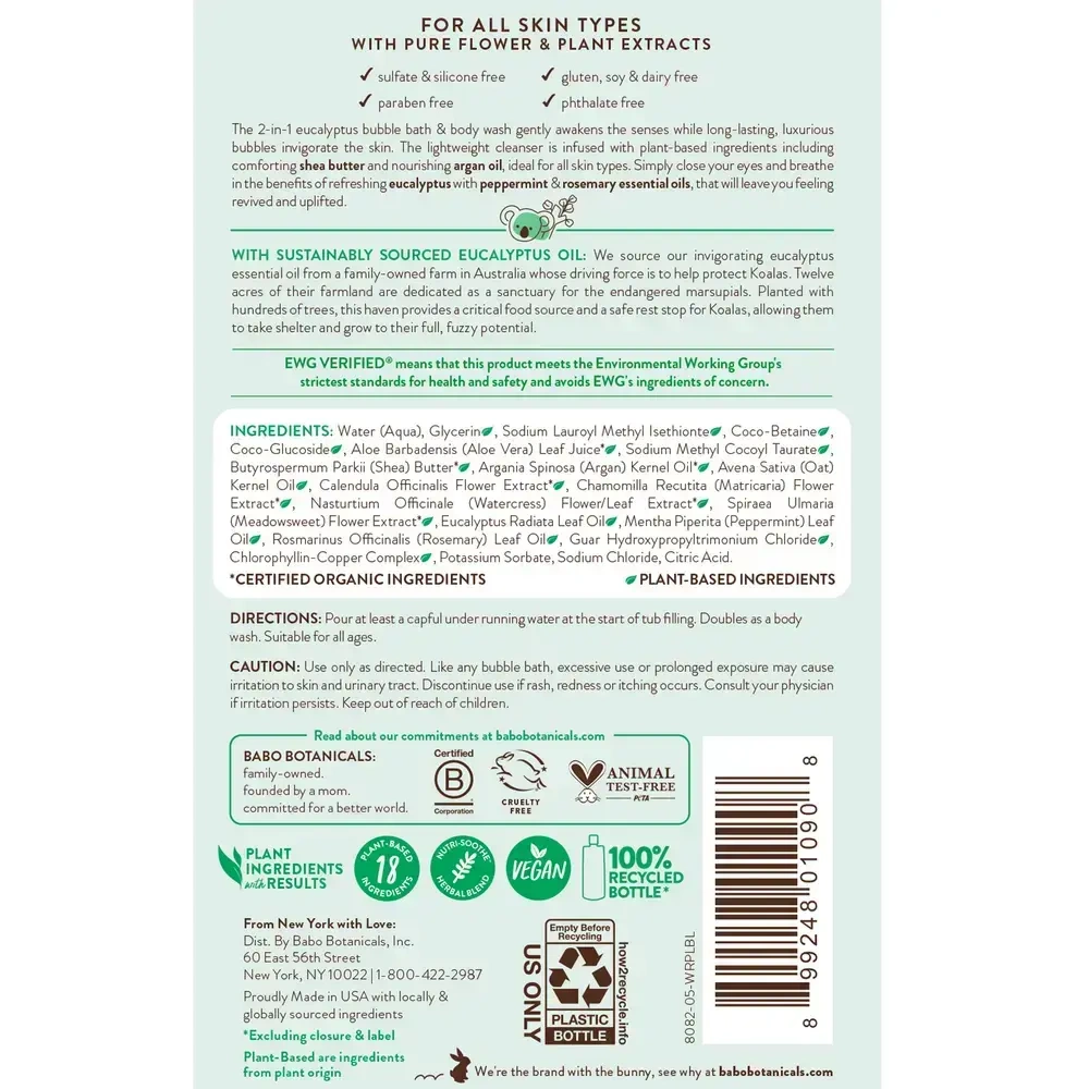 Product image for Eucalyptus Remedy Shampoo, Bubble Bath &amp;.