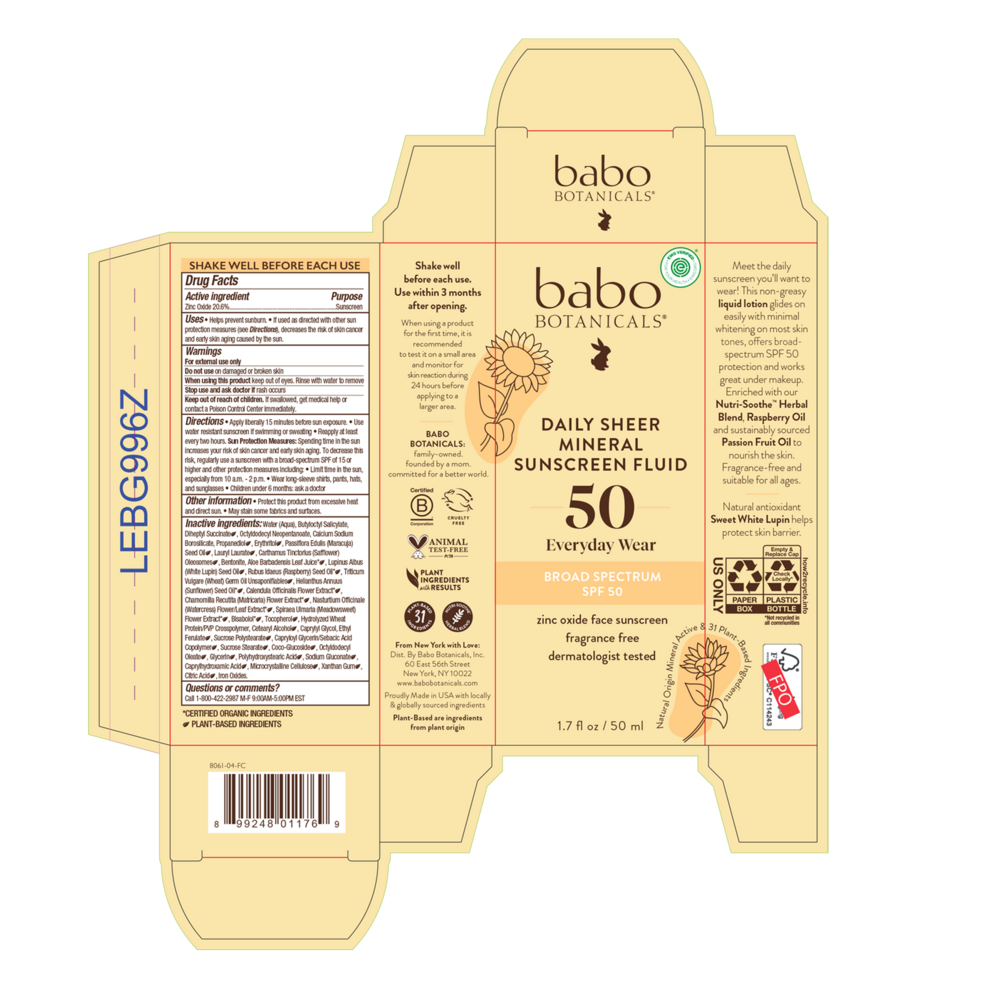 Product image for Daily Sheer Mineral Sunscreen Fluid SPF50.