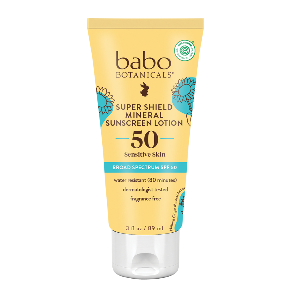 Product image for Super Shield Mineral Sunscreen Lotion SPF50.