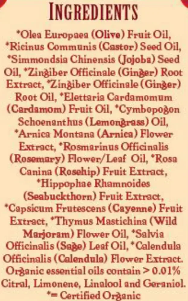 Product image for Deep Tissue Massage Oil w/Ginger.
