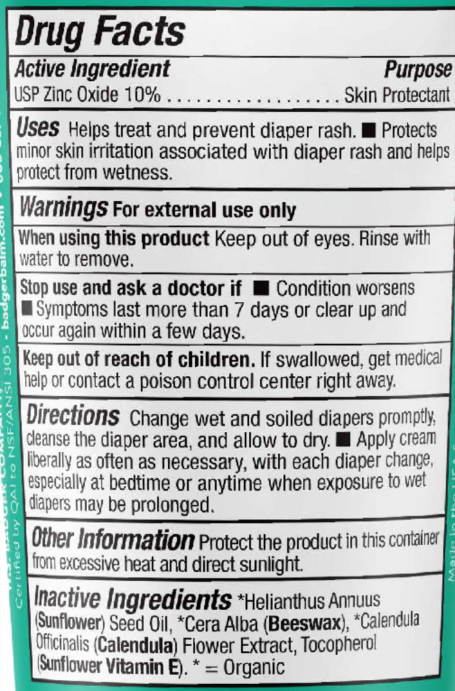 Product image for Diaper Rash Cream with Zinc Oxide.