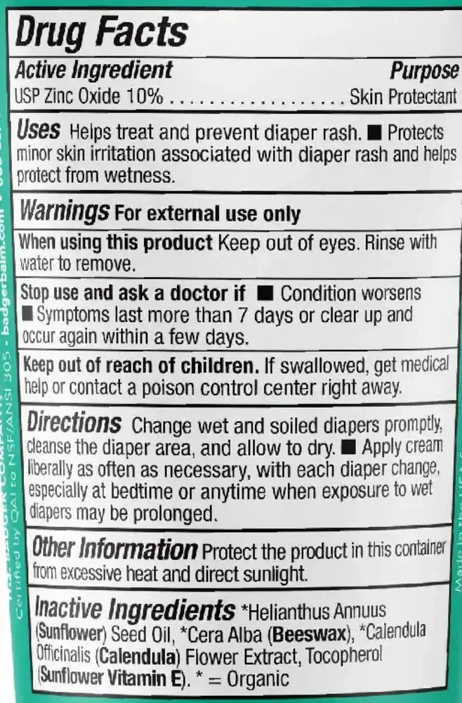 Product image for Diaper Rash Cream with Zinc Oxide.