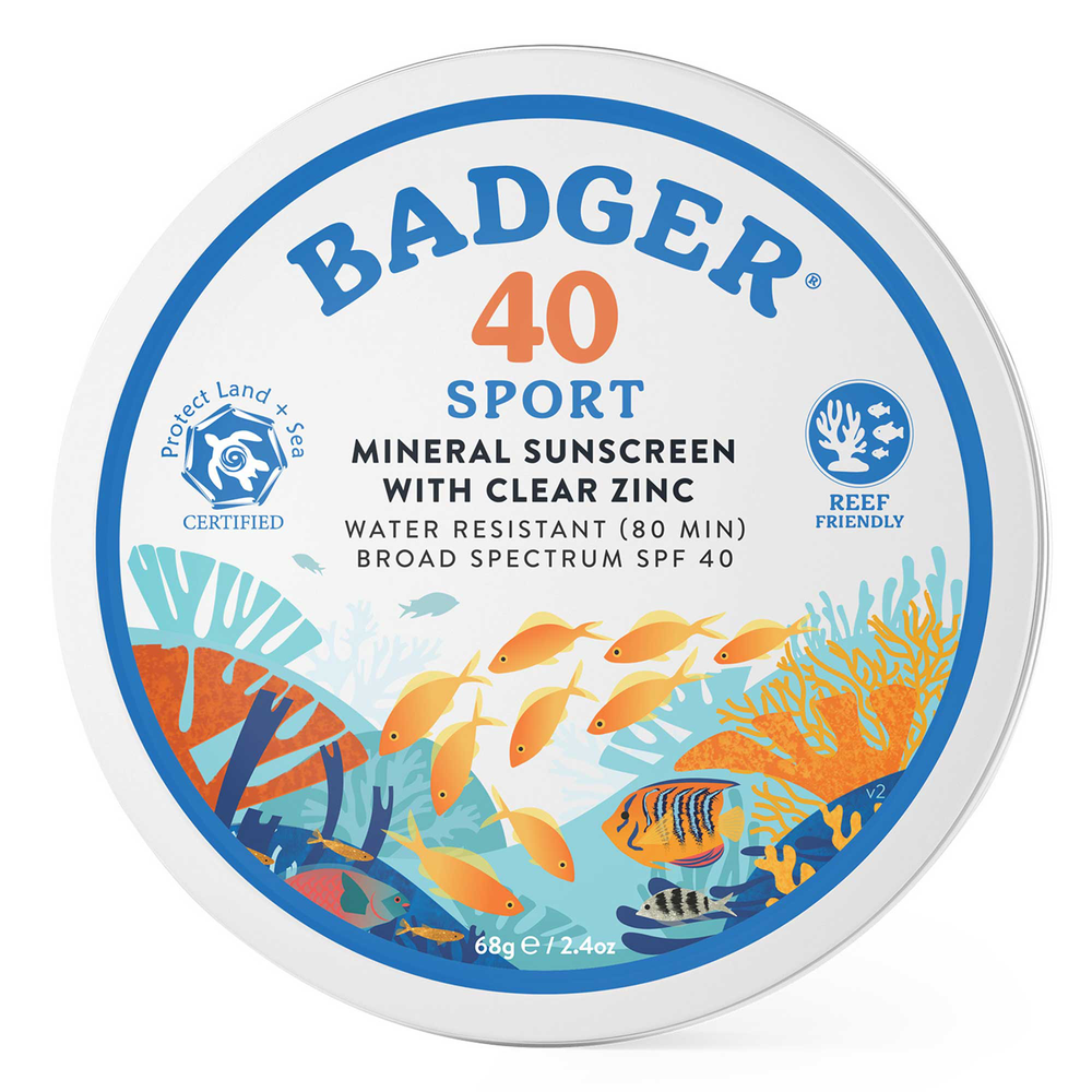 Product image for Badger SPF 40 Sport Mineral Sunscreen Tin.