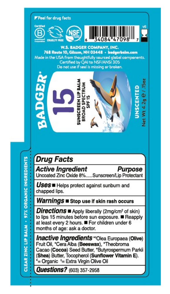 Product image for Badger SPF 15 Active Mineral Lip Balm Stick.