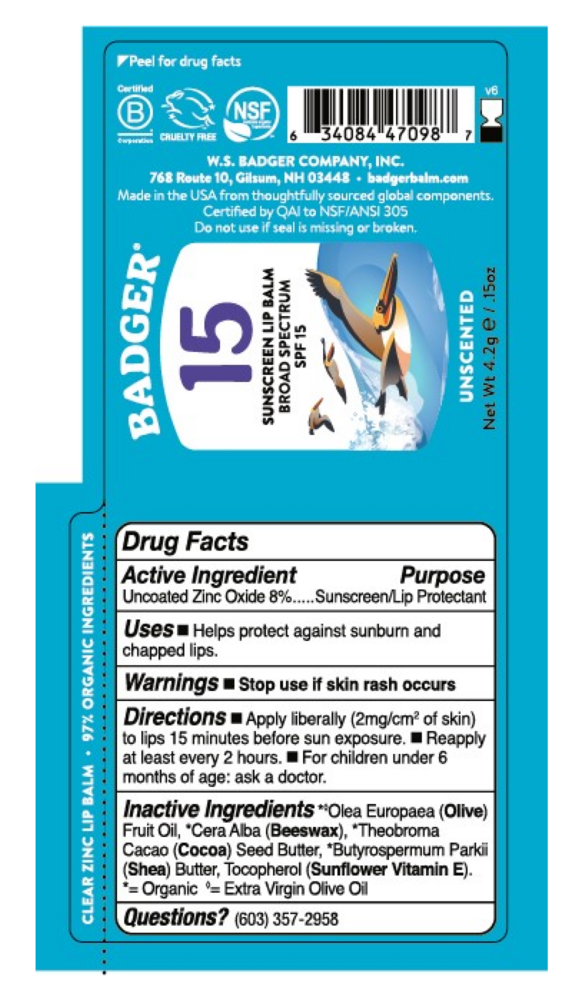 Product image for Badger SPF 15 Active Mineral Lip Balm Stick.