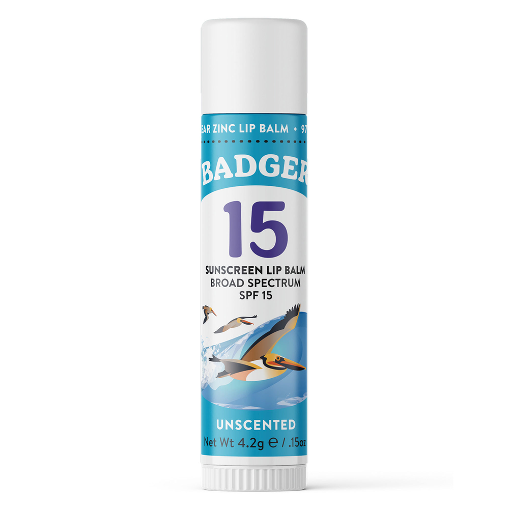 Product image for Badger SPF 15 Active Mineral Lip Balm Stick.