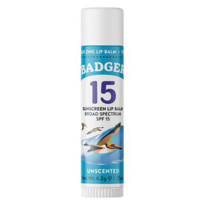 Badger SPF 15 Active Mineral Lip Balm Stick 0.15 Ounces