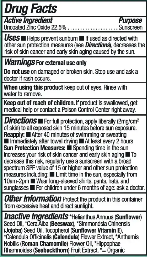 Product image for Badger SPF 40 Baby Mineral Sunscreen Cream.