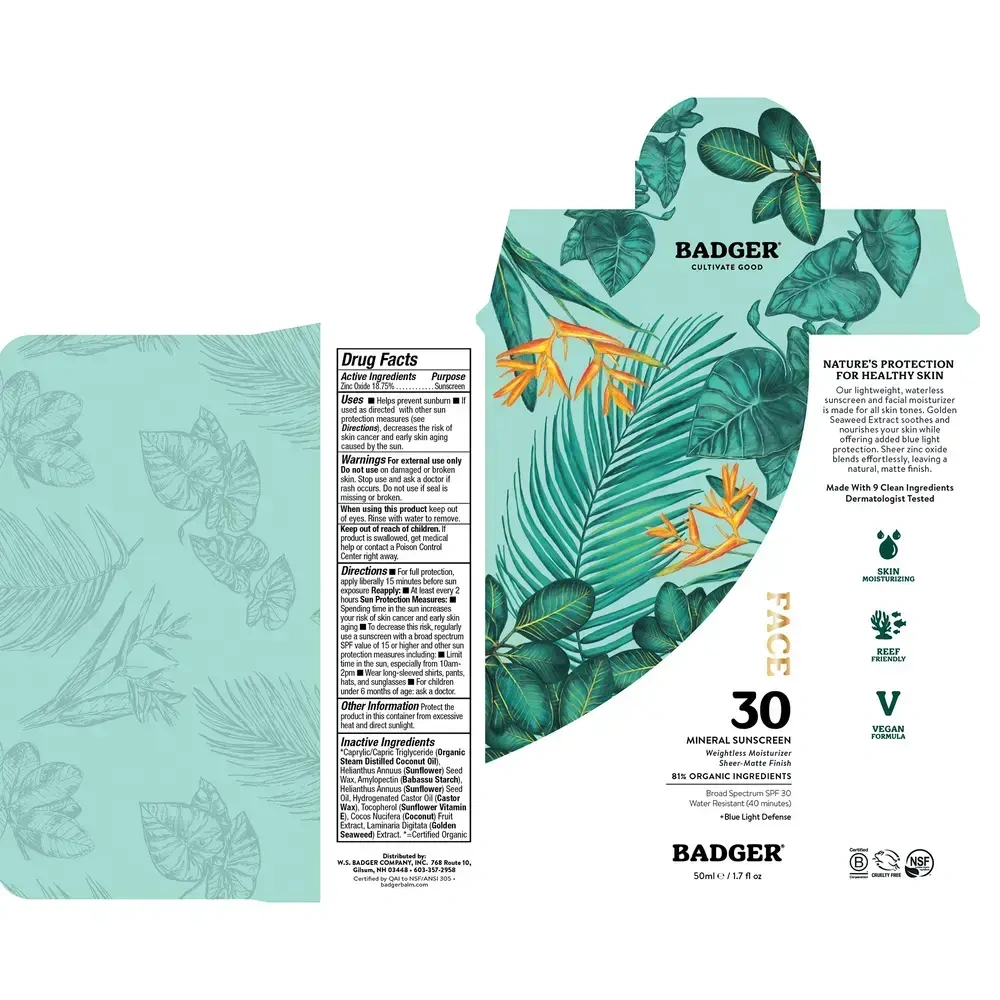 Product image for SPF 30 Face Mineral Sunscreen.