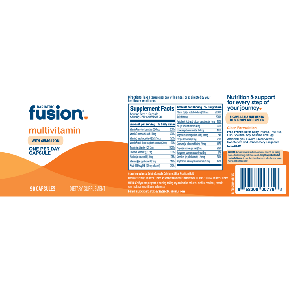 Product image for One Per Day Bariatric Multivitamin With Iron.