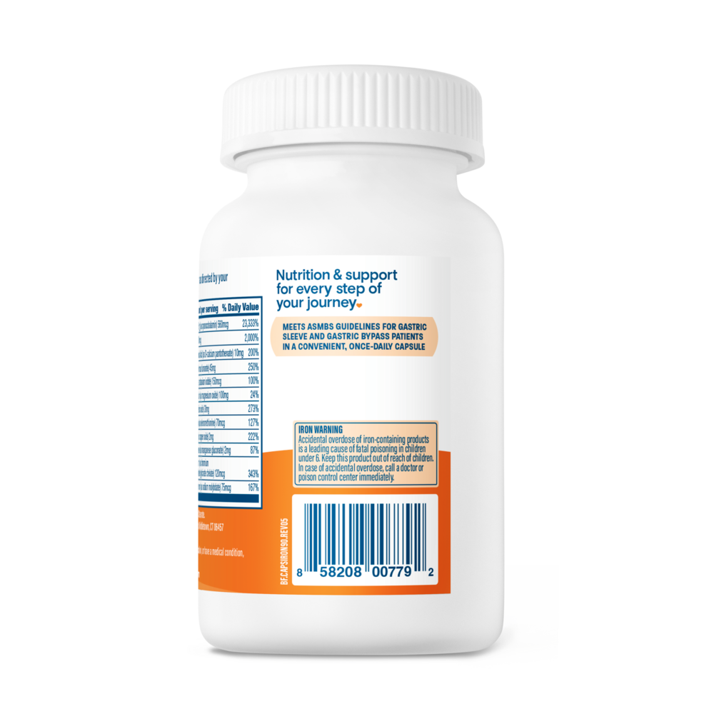 Product image for Bariatric Multivitamin with 45mg Iron.