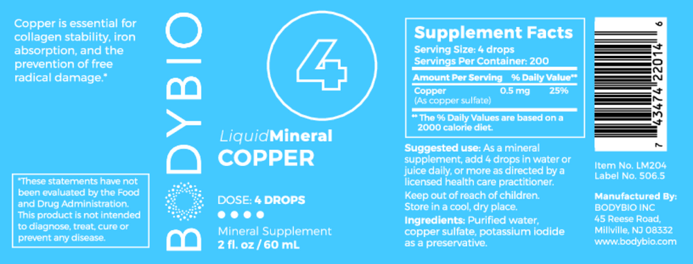 Product image for Liquid Mineral 4 Copper.