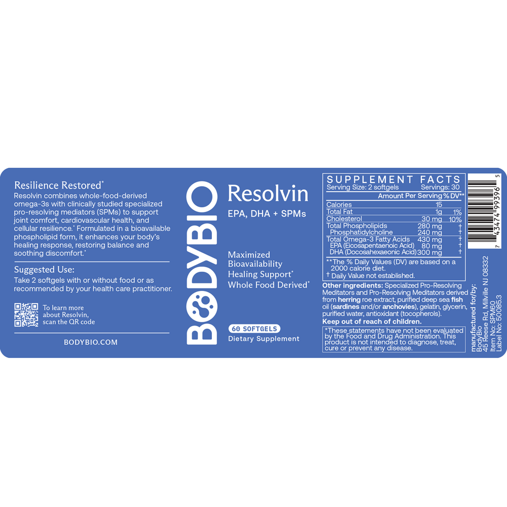 Product image for BodyBio Resolvin.
