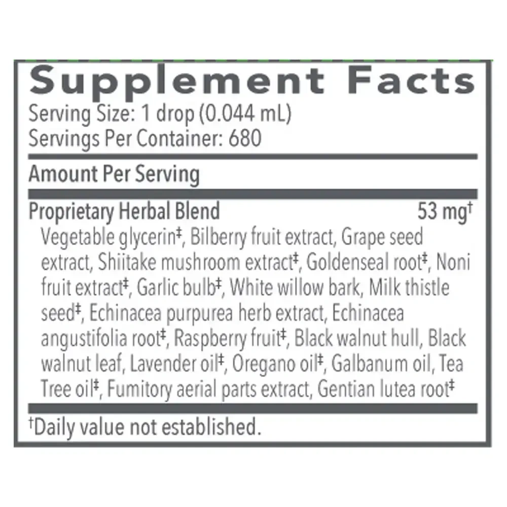 Product image for Biocidin Broad Spectrum Liquid Formula (Formerly Advanced Formula).