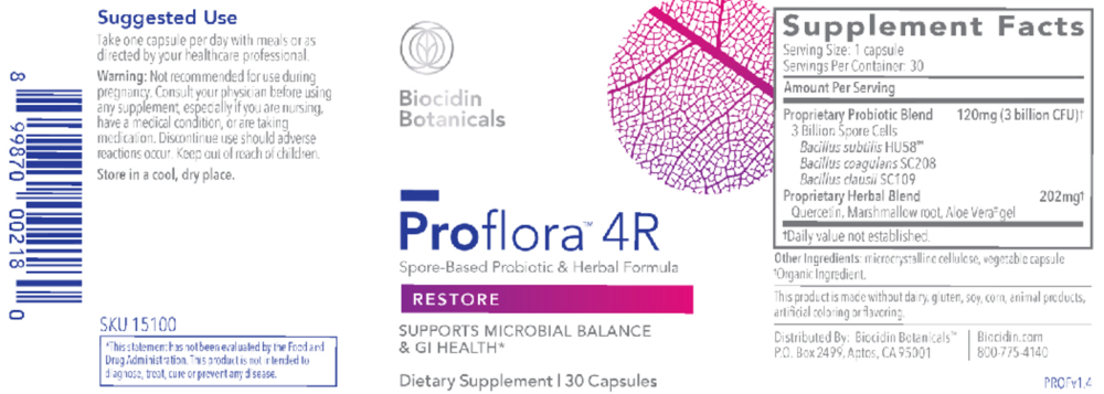 Product image for Proflora4R Restorative Probiotic Combination.