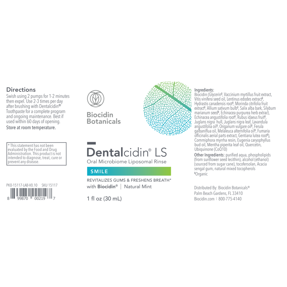 Product image for Dentalcidin Liposomal Oral Care Solution with Biocidin®.