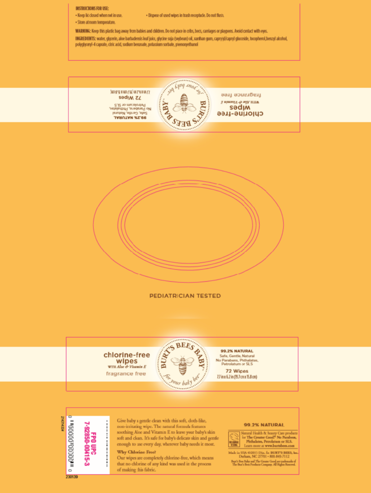 Product image for Baby Bee Wipes Chlorine Free.