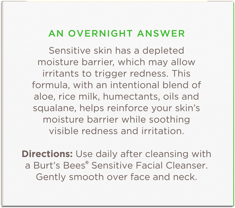 Product image for Burt's Bees Sensitive Night Cream.