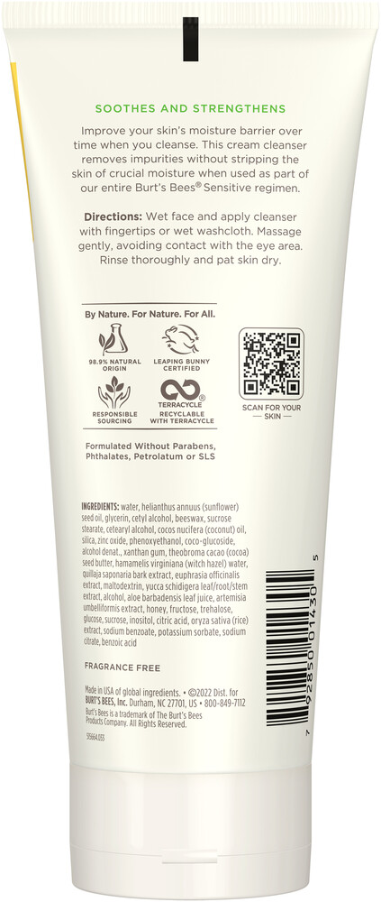 Product image for Burt's Bees Sensitive Facial Cleanser.