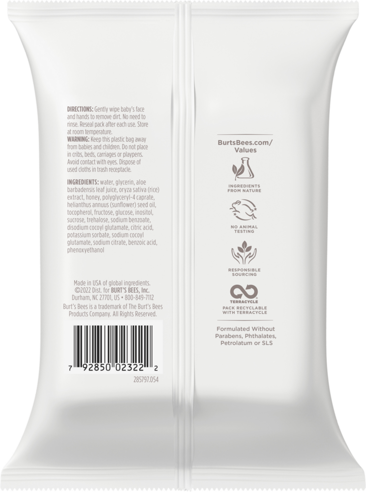 Product image for Burt's Bees Baby Bee Face &amp; Hand Cloth.