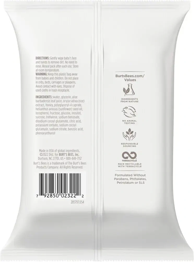 Product image for Burt's Bees Baby Bee Face &amp; Hand Cloth.
