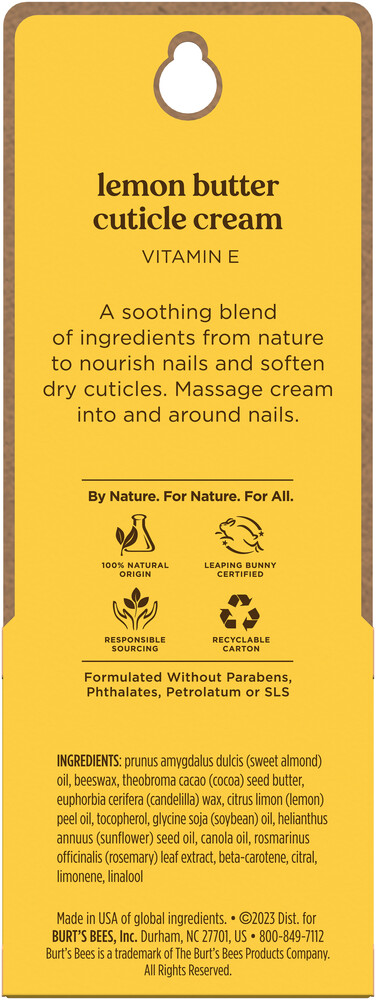 Product image for Burt's Bees Cuticle Cream Lemon Butter.