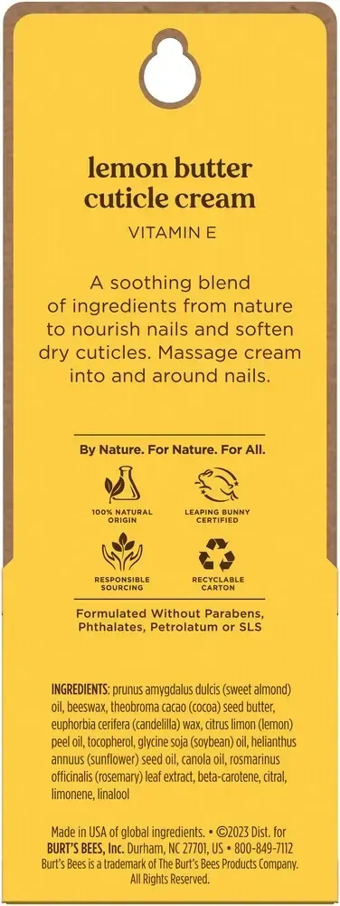 Product image for Burt's Bees Cuticle Cream Lemon Butter.