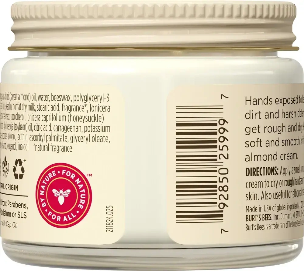 Product image for Burt's Bees Hand Cream Almond Milk.