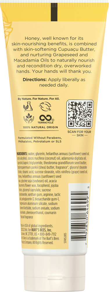 Product image for Burt's Bees Hand Cream Honey &amp; Grapeseed.