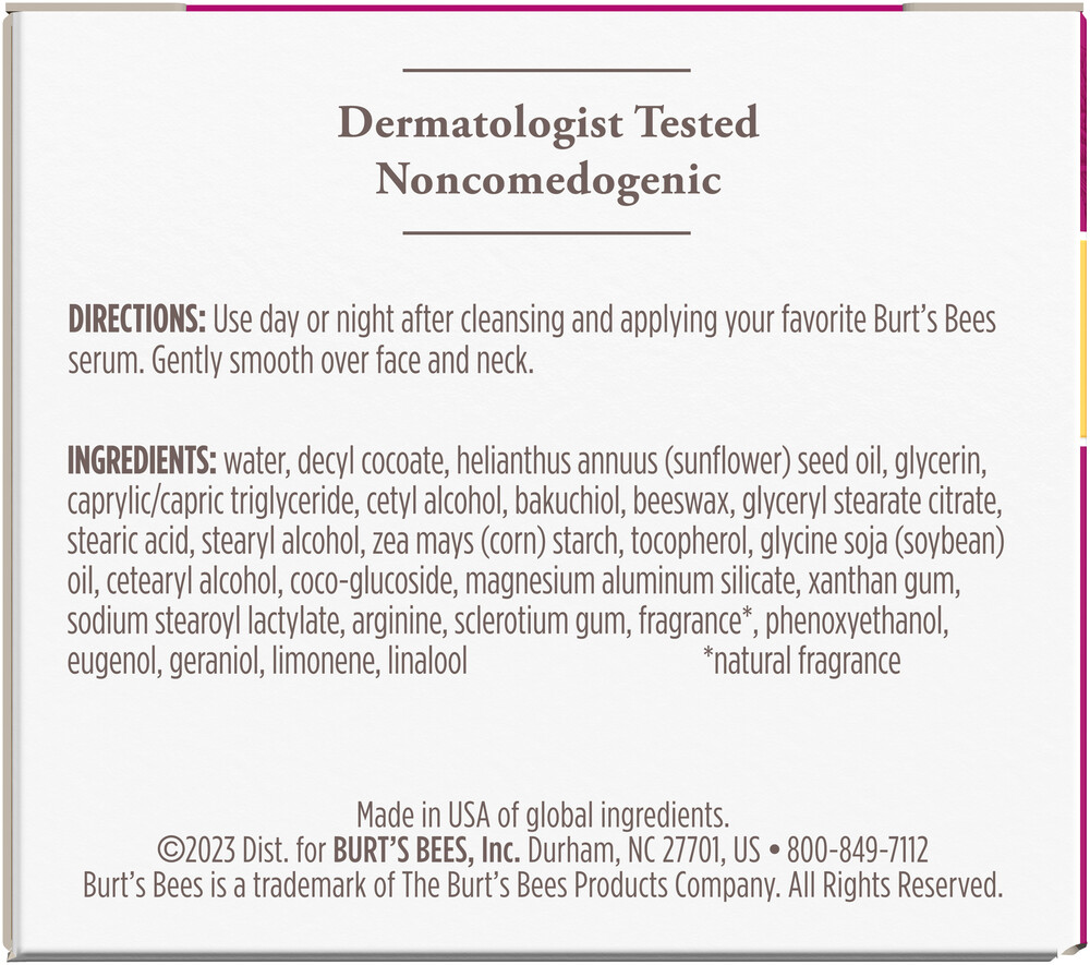 Product image for Burt's Bees Renewal Firming Moisturizing.