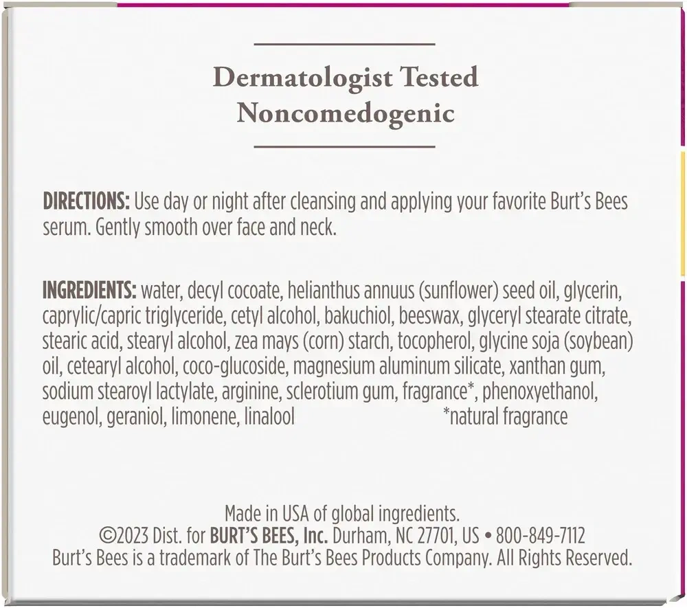 Product image for Burt's Bees Renewal Firming Moisturizing.