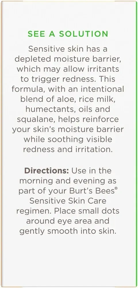 Product image for Burt's Bees Sensitive Eye Cream.