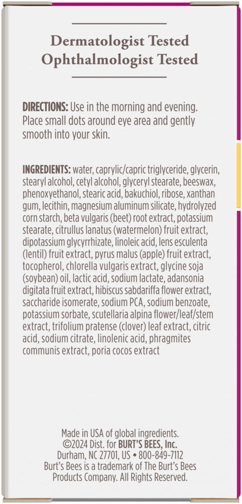 Product image for Burt&#39;s Bees Renewal Firming Eye Cream.