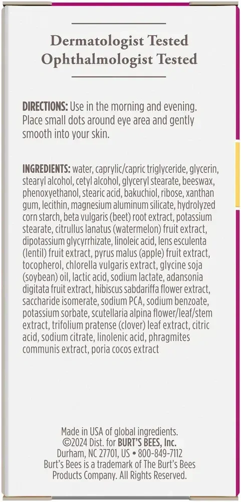 Product image for Burt's Bees Renewal Firming Eye Cream.