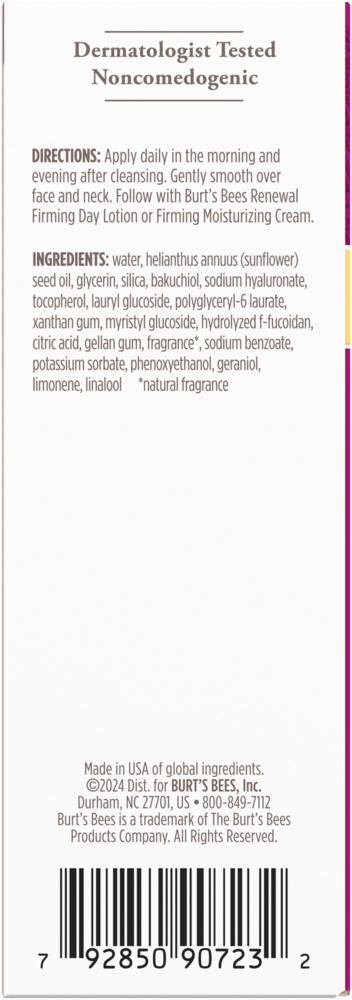 Product image for Burt's Bees Renewal Intensive Firming Se.