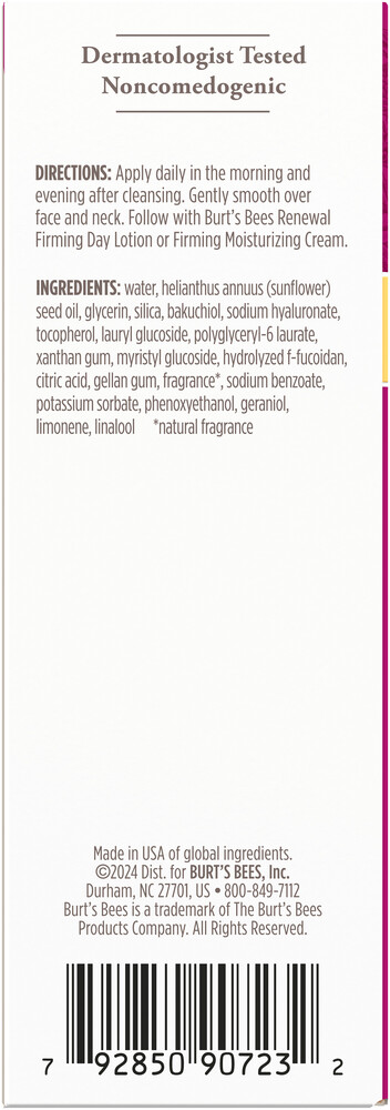 Product image for Burt's Bees Renewal Intensive Firming Se.
