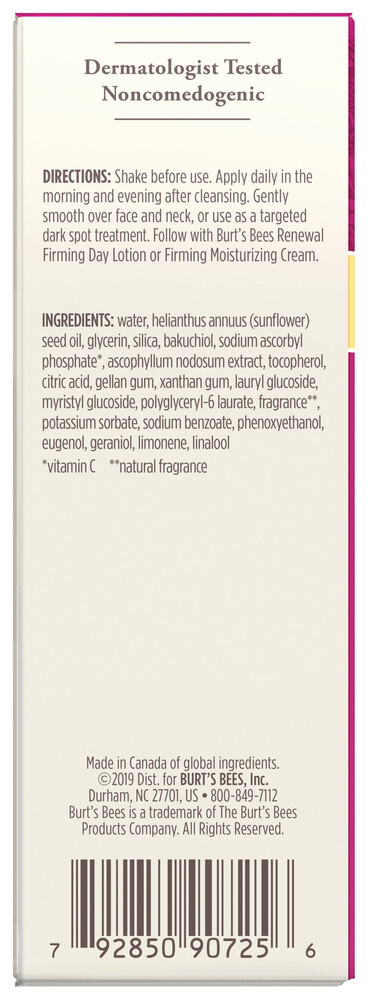 Product image for Burt's Bees Renewal Dark Spot Corrector.