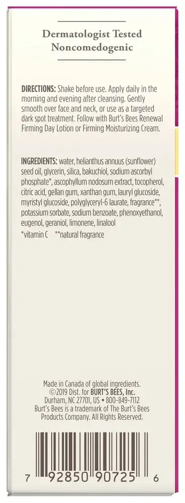 Product image for Burt's Bees Renewal Dark Spot Corrector.