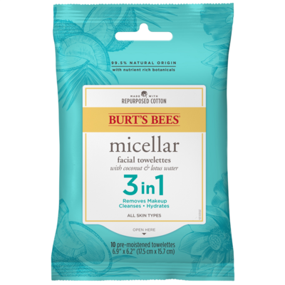 Burt's Bees Micellar Cleansing Towelette 10 Packets
