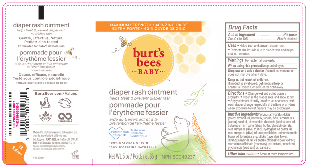 Product image for Burt's Bees Baby Diaper Ointment.