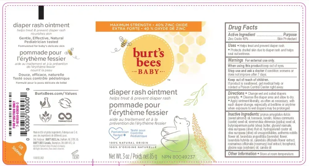 Product image for Burt's Bees Baby Diaper Ointment.
