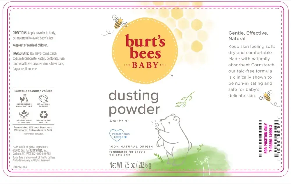Product image for Burt's Bees Baby Dusting Powder.