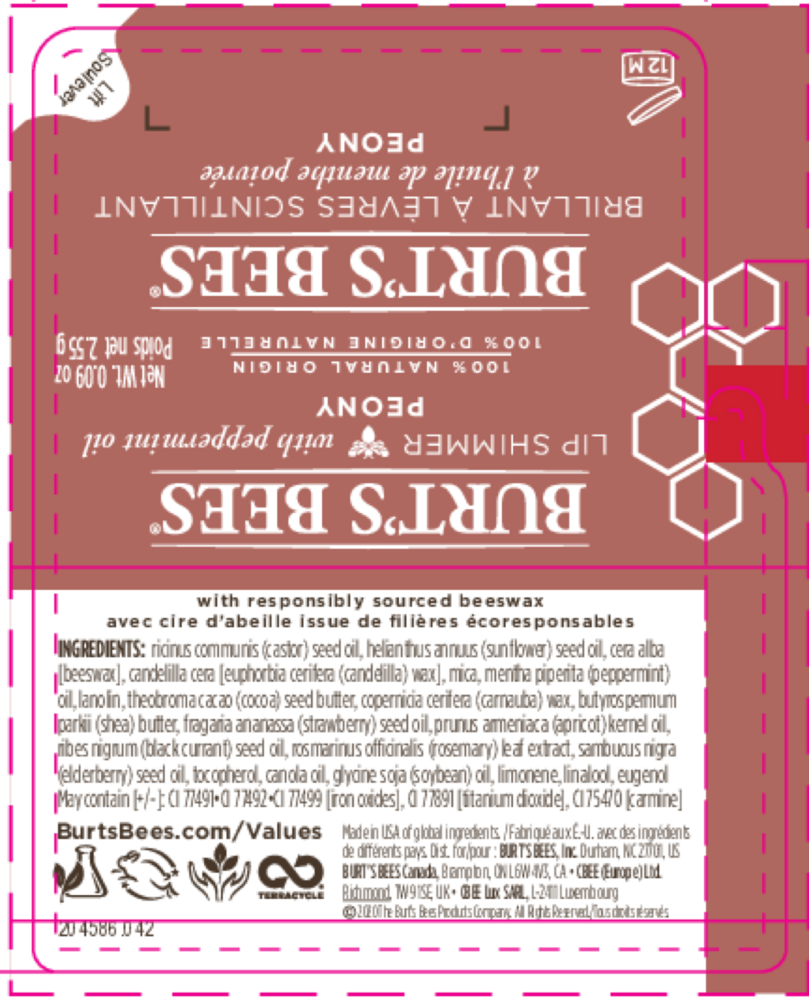 Product image for Burt's Bees Lip Shimmer Peony.