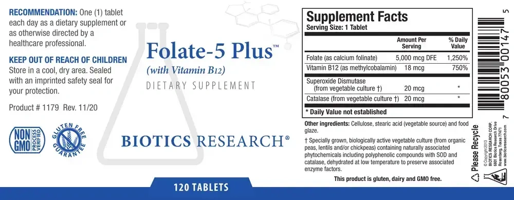 Product image for Folate-5 Plus™.